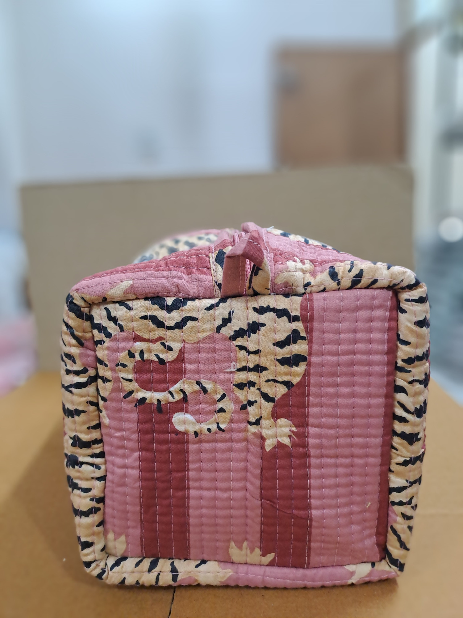 Hand Block Tiger Printed Pouches Handmade Pouches Gifts For her