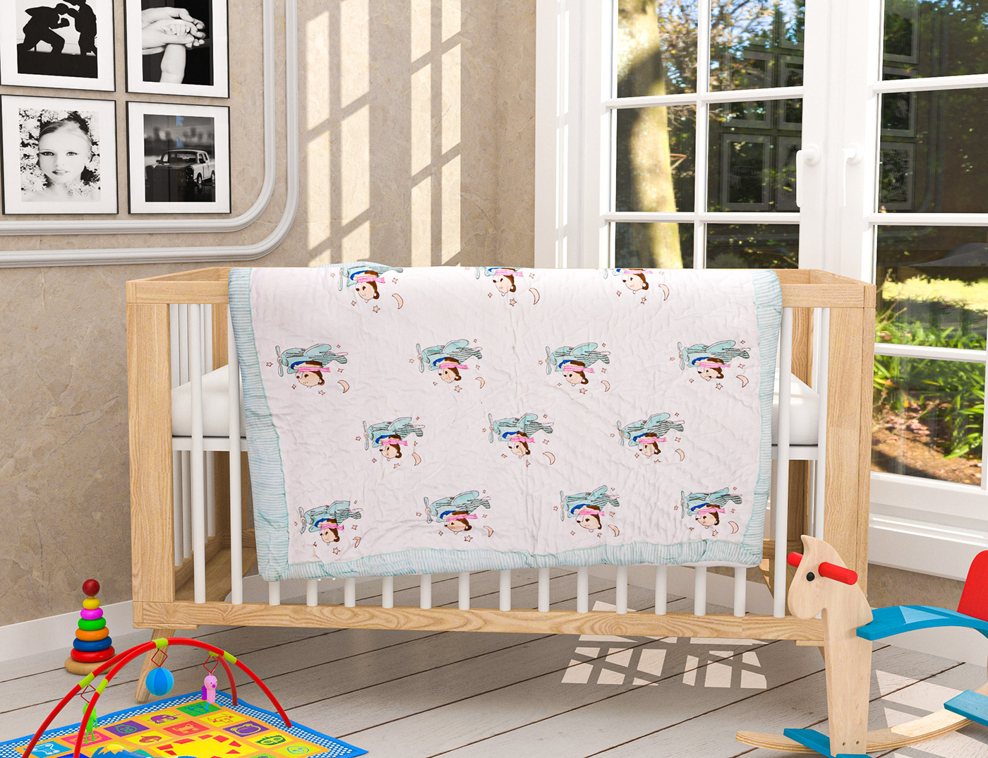 Hand Block Printed Hand Quilted Quilts baby quilts 4060 inches