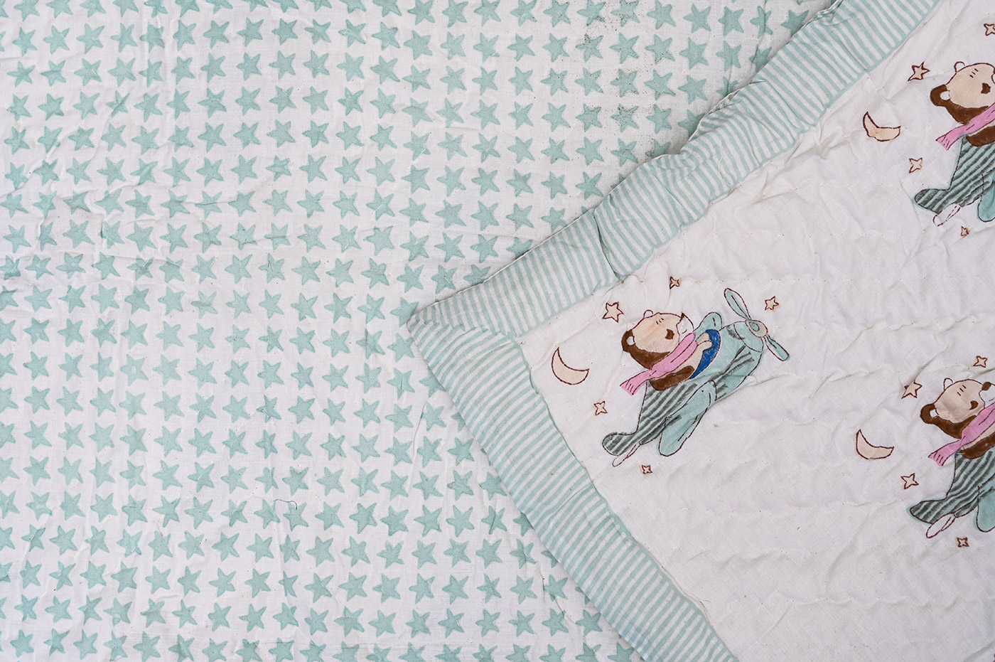 Hand Block Printed Hand Quilted Quilts baby quilts 4060 inches