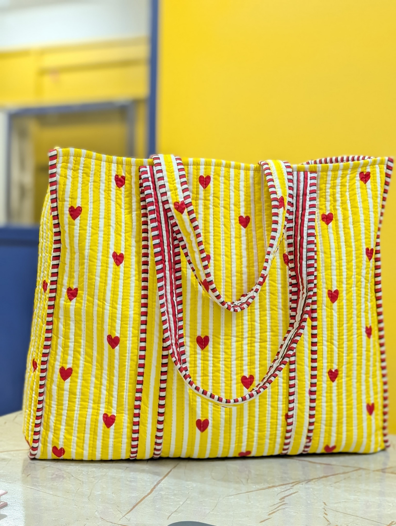 Cotton Floral Hand Block Printed Bags Cotton Quilted Tote Bags Eco Friendly Tote Bags Women Shopping Bags Block Print Bags