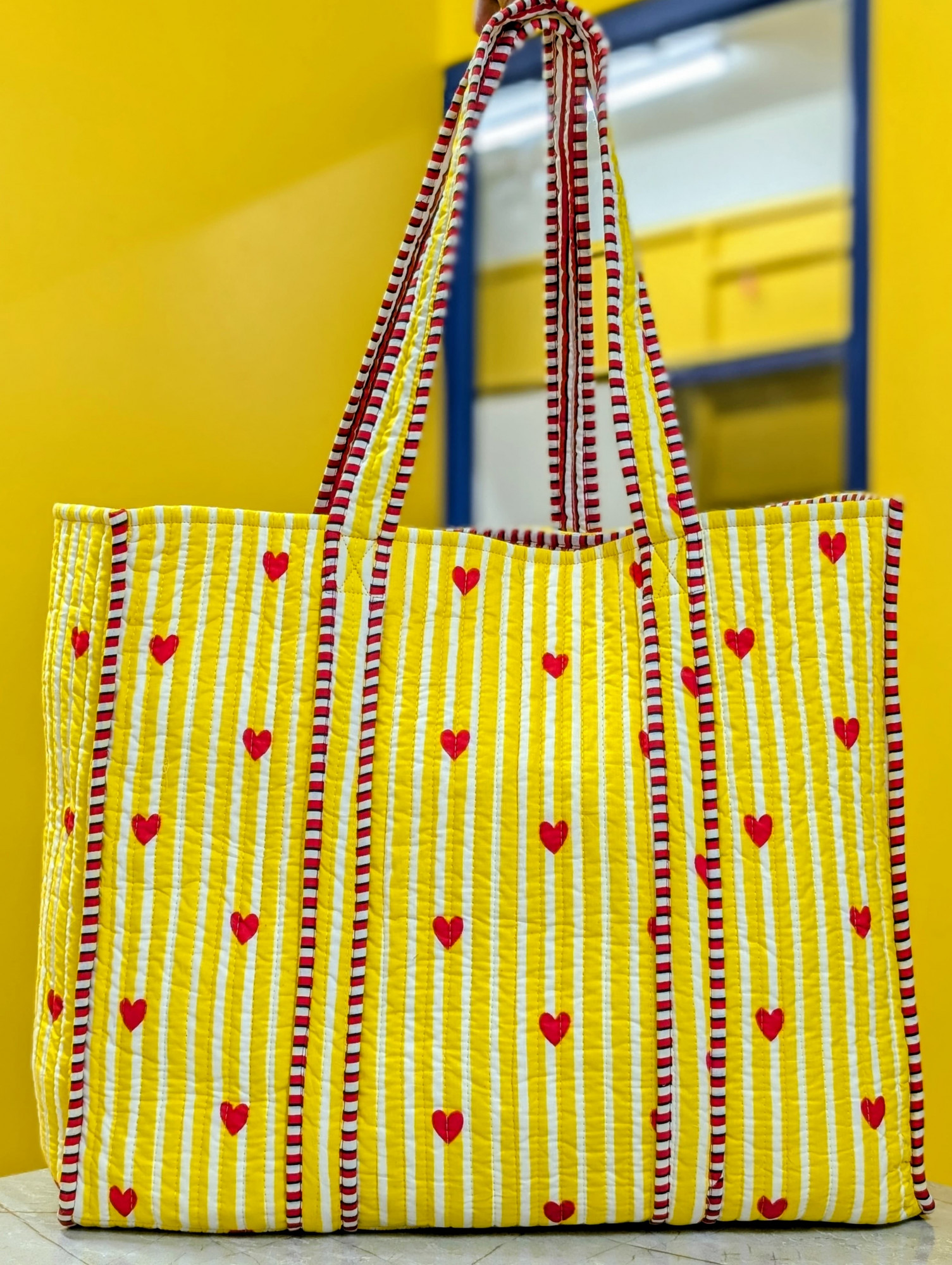 Cotton Floral Hand Block Printed Bags Cotton Quilted Tote Bags Eco Friendly Tote Bags Women Shopping Bags Block Print Bags