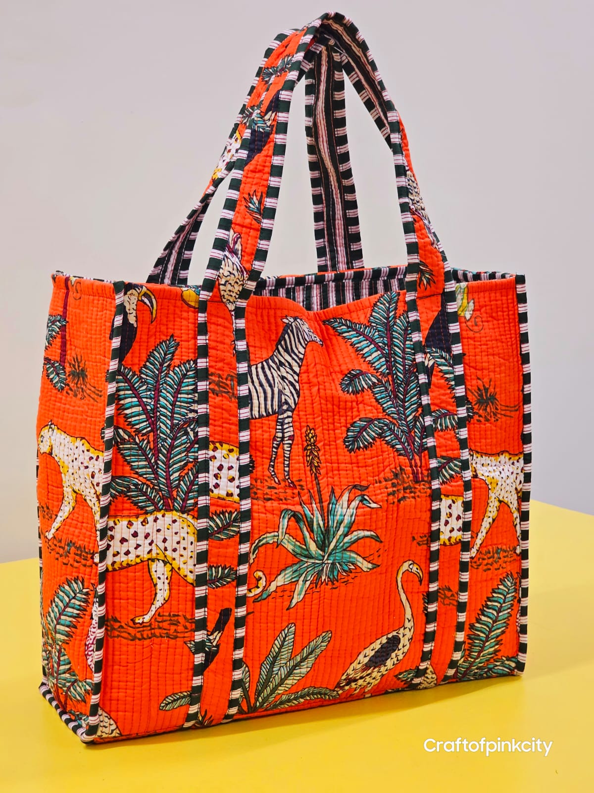 Cotton Quilted Tote Bags Eco Friendly Tote Bags Women Shopping Bags Block Print Bags