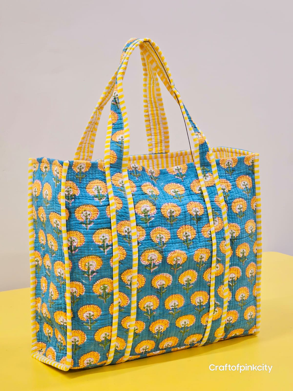 The Beach bags Hand block Printed Tote Bag both side printed