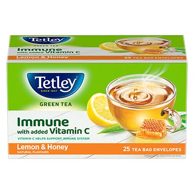 Tetley Green Tea - Lemon Honey 35 g 25 Bags x 14 g each