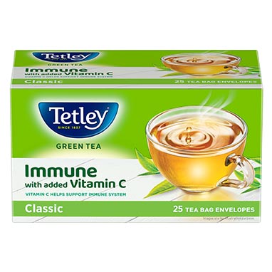 Tetley Green Tea immune with added Vitamin C Classic 25 Tea Bags