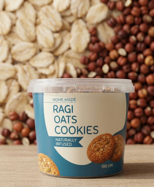 Image of Ragi Oats Cookies- 180gm
