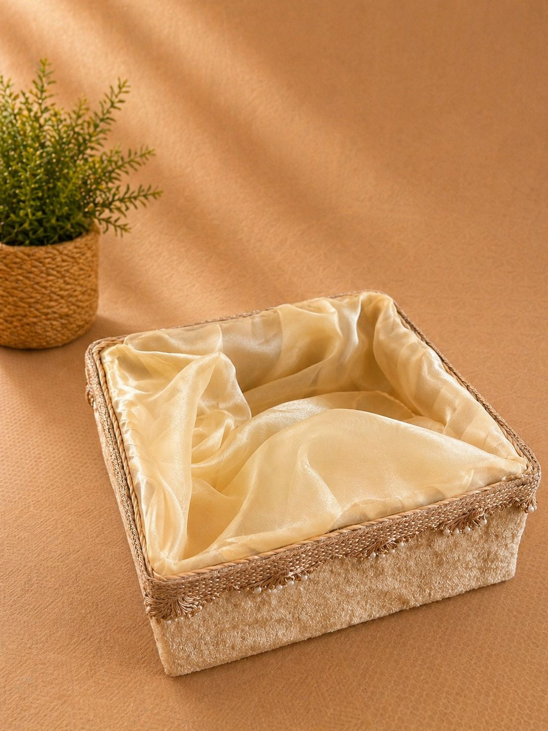 Cream Elegance Basket