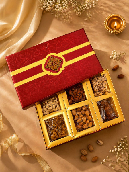 Image of Dryfruit Box 300g (Kaju,Badam,Kishmish,Pista,Anjeer,Jardalu 50g each)