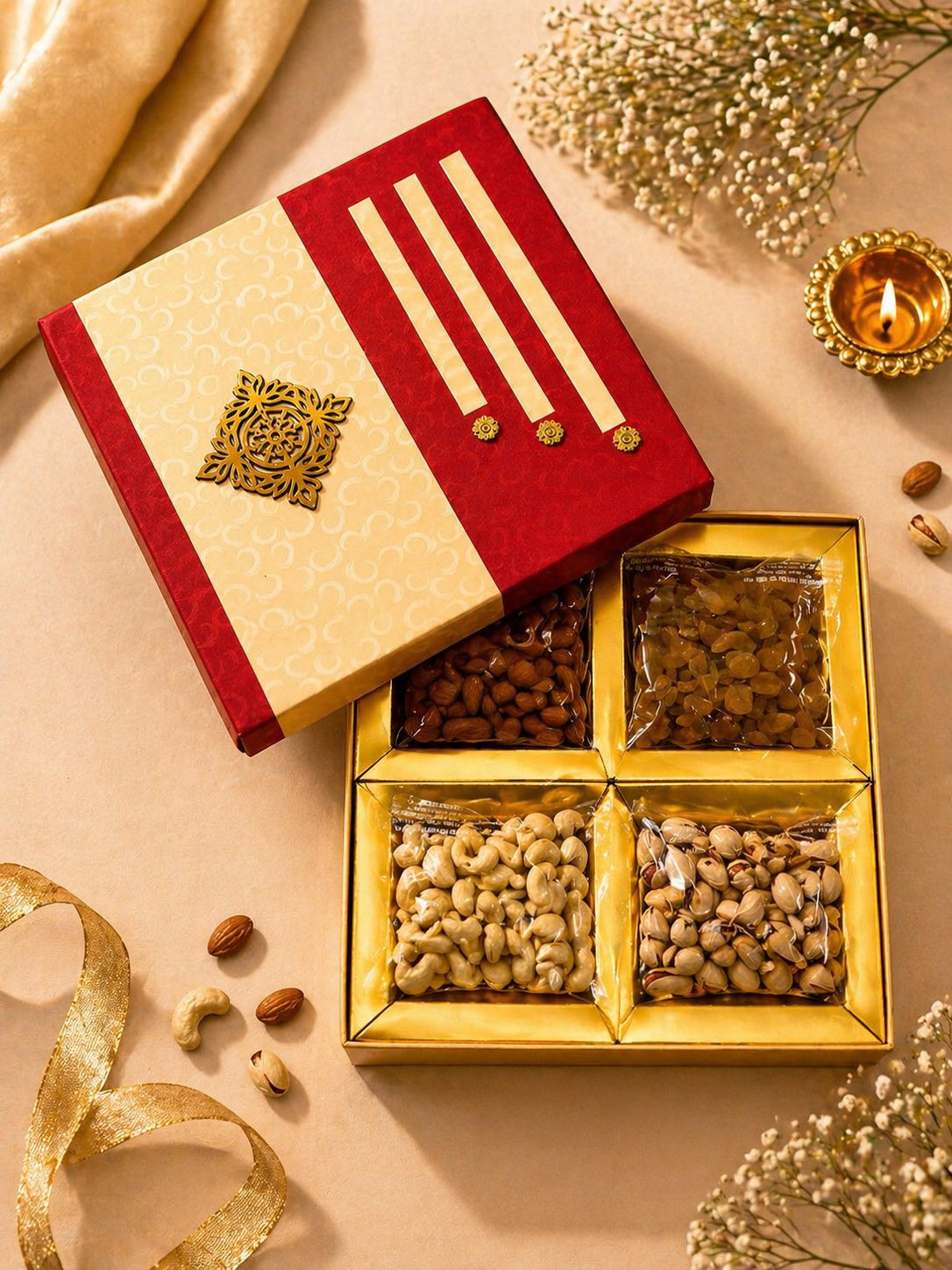 Dryfruit Box 400g KajuBadamKishmishPista 100g each