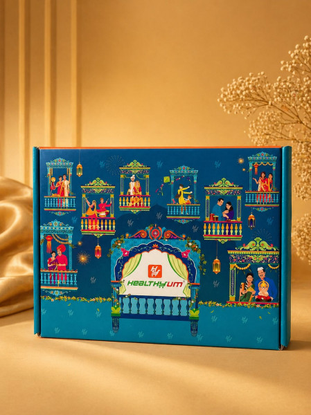 Image of Blue Royale Hamper 1kg (Kaju,Badam,Kishmish,Jardalu 250g Each)