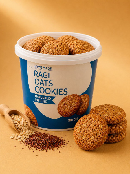 Image of Ragi Oats Cookies- 180gm