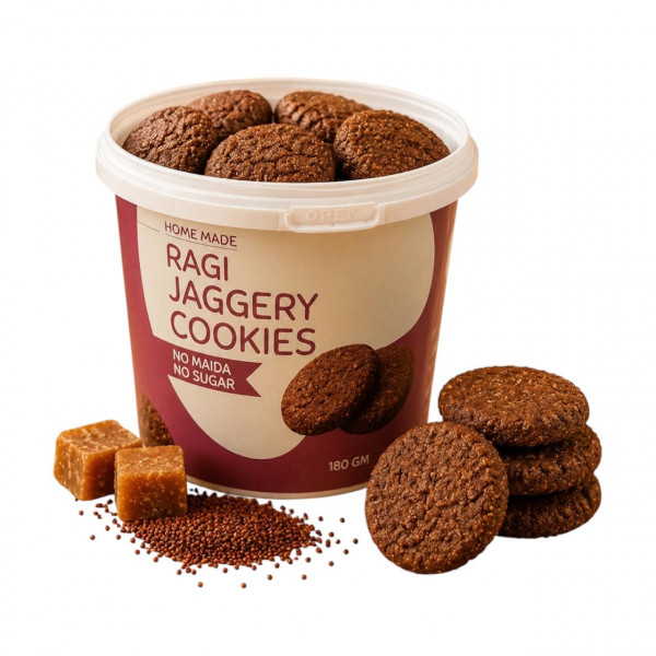 Image of Ragi Jaggery Cookies- 180gm