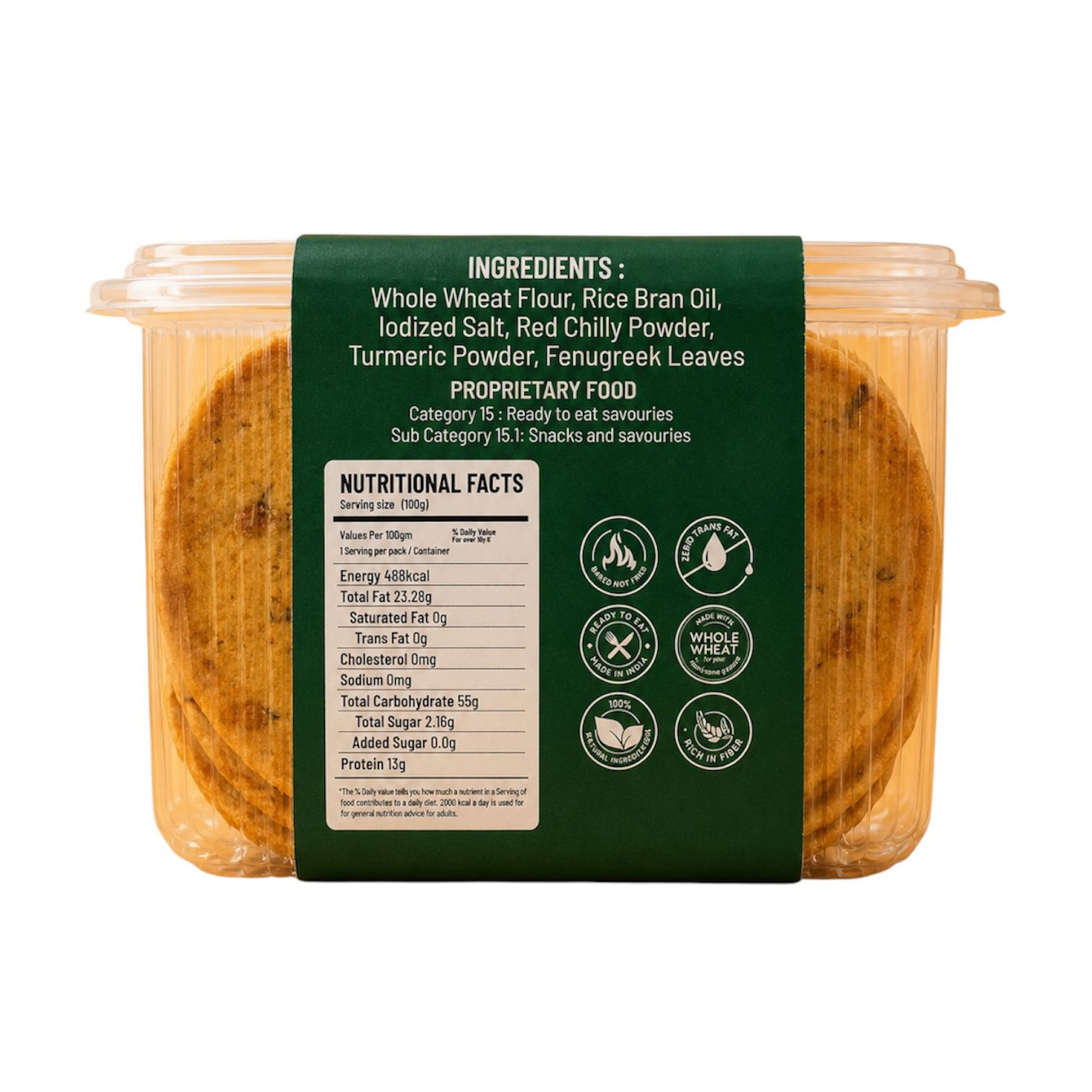 Methi Coin Khakra- 180g