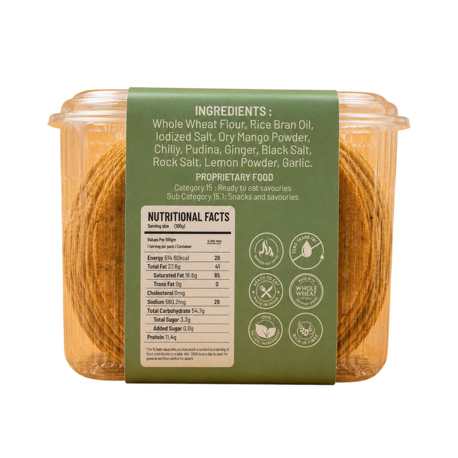 Pani Puri Coin Khakra- 180g
