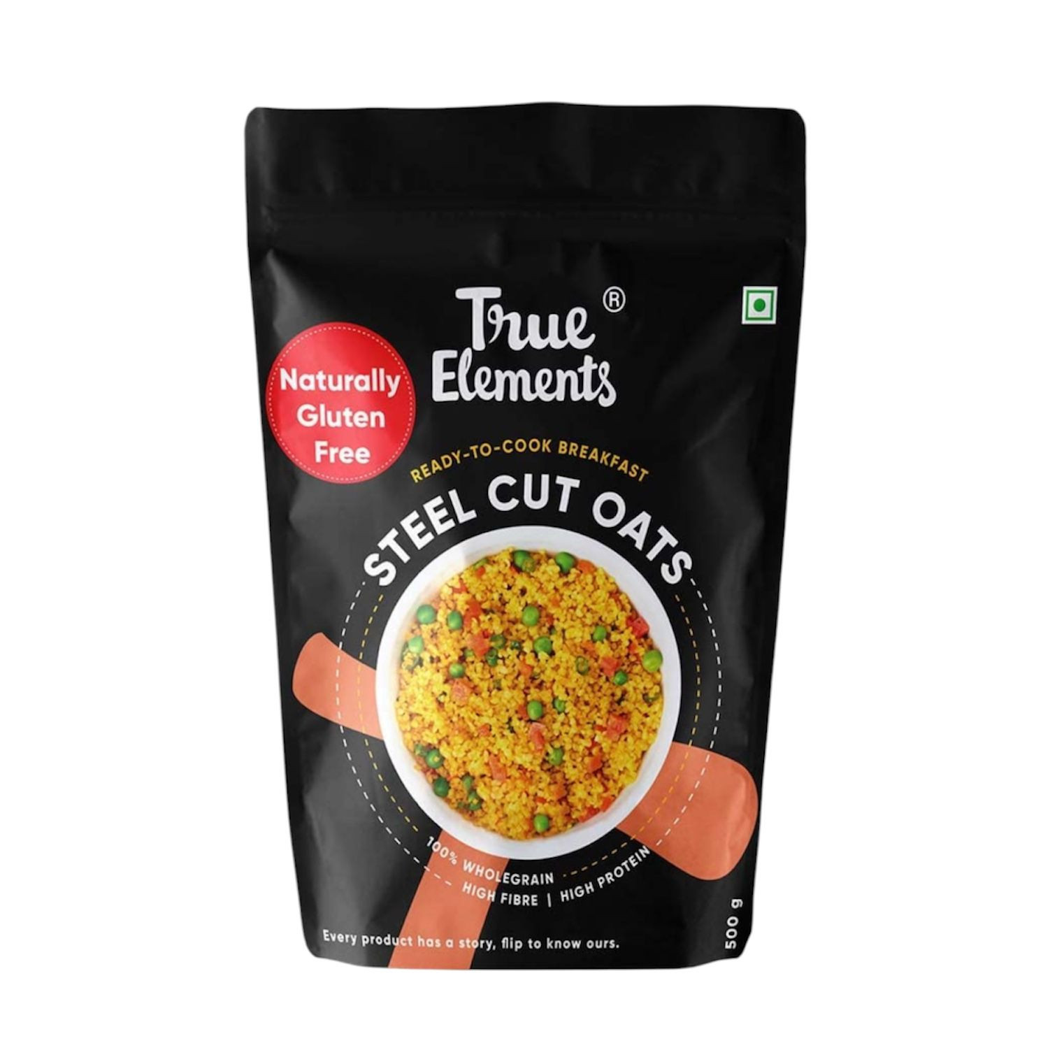 True Elements Steel Cut Oats 500G