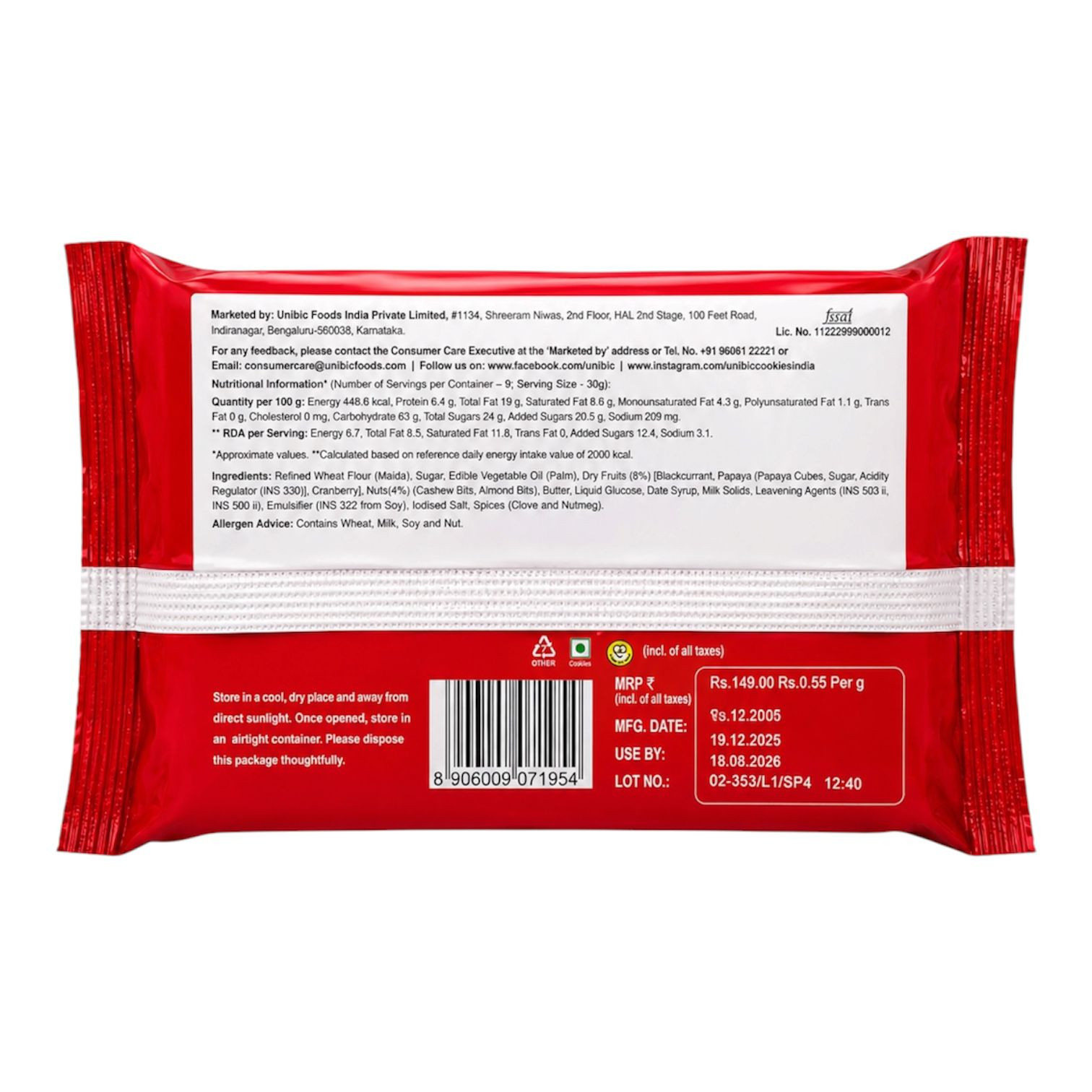 Fruit Nut Cookies- 270g