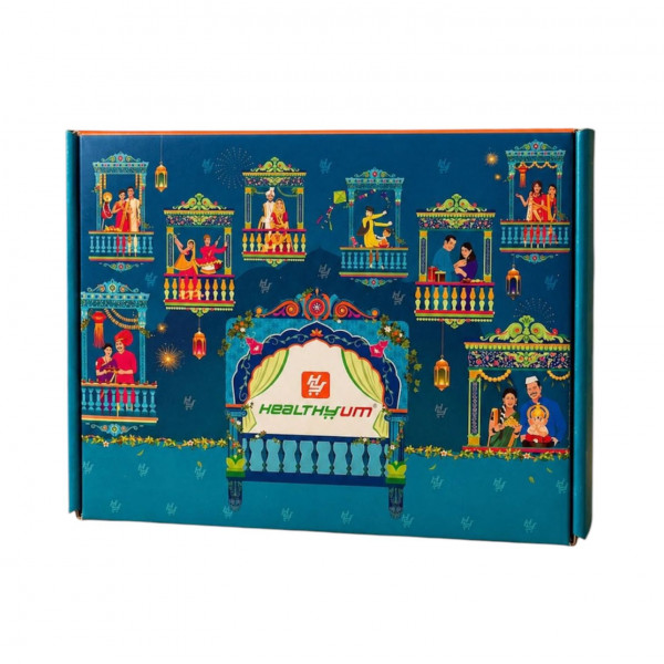 Image of Blue Royale Hamper 1kg (Kaju,Badam,Kishmish,Jardalu 250g Each)
