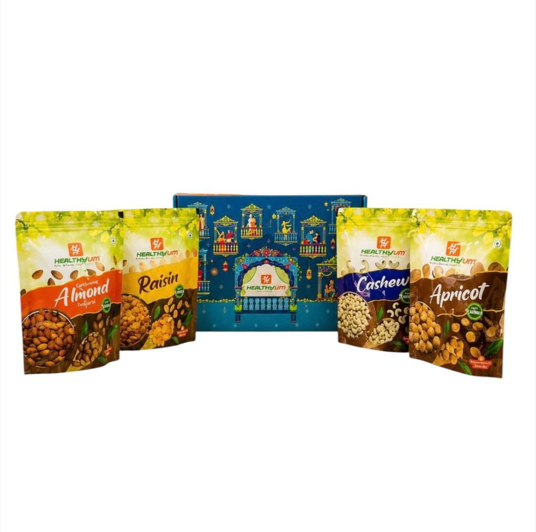 Blue Royale Hamper 1kg KajuBadamKishmishJardalu 250g Each