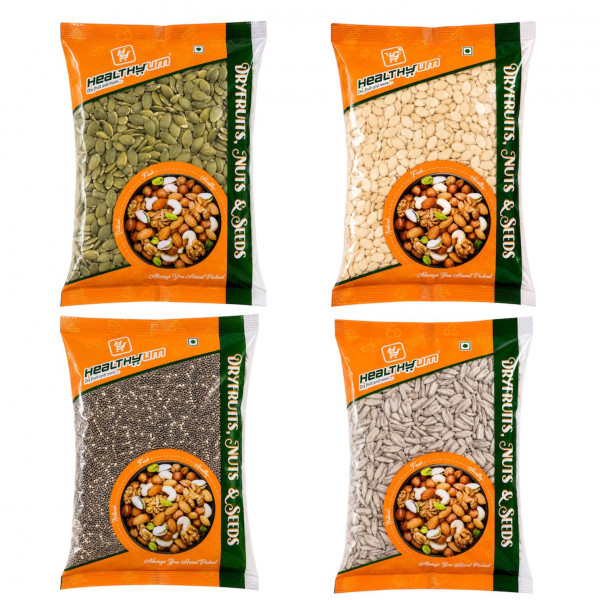 Image of Pumpkin Seeds-250g, Magaj bi-250g, Chia seeds-250g, Sunflower seeds-250g