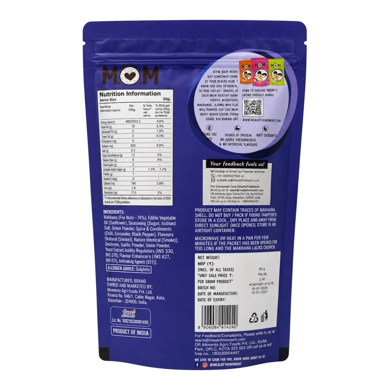 Roasted MakhanaSmoky BBQ-60g