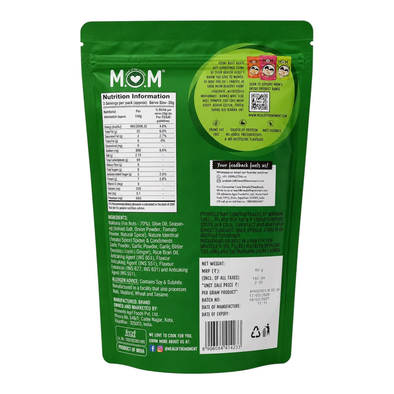 Roasted MakhanaPeri peri-60g