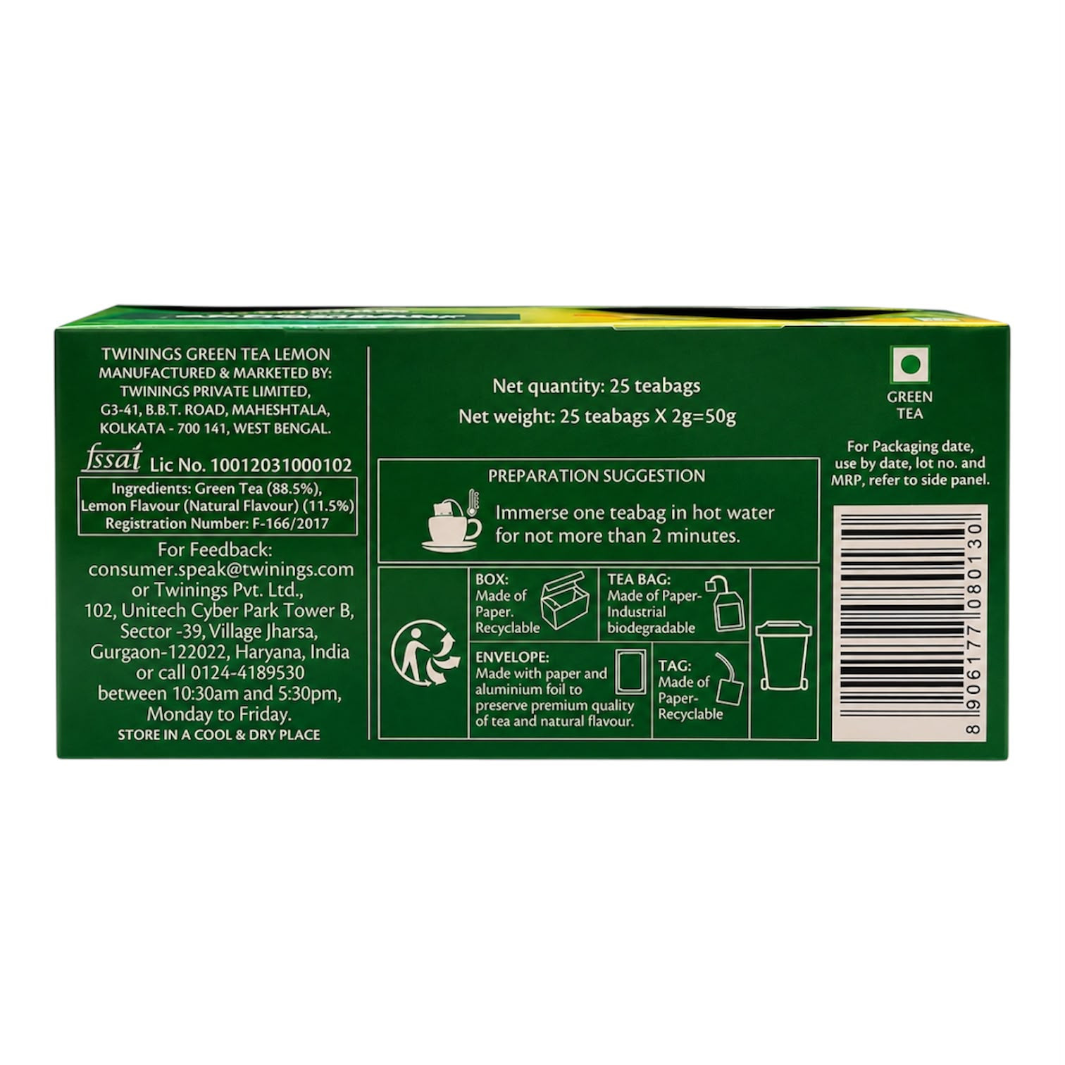Green TeaLemon-25 bags