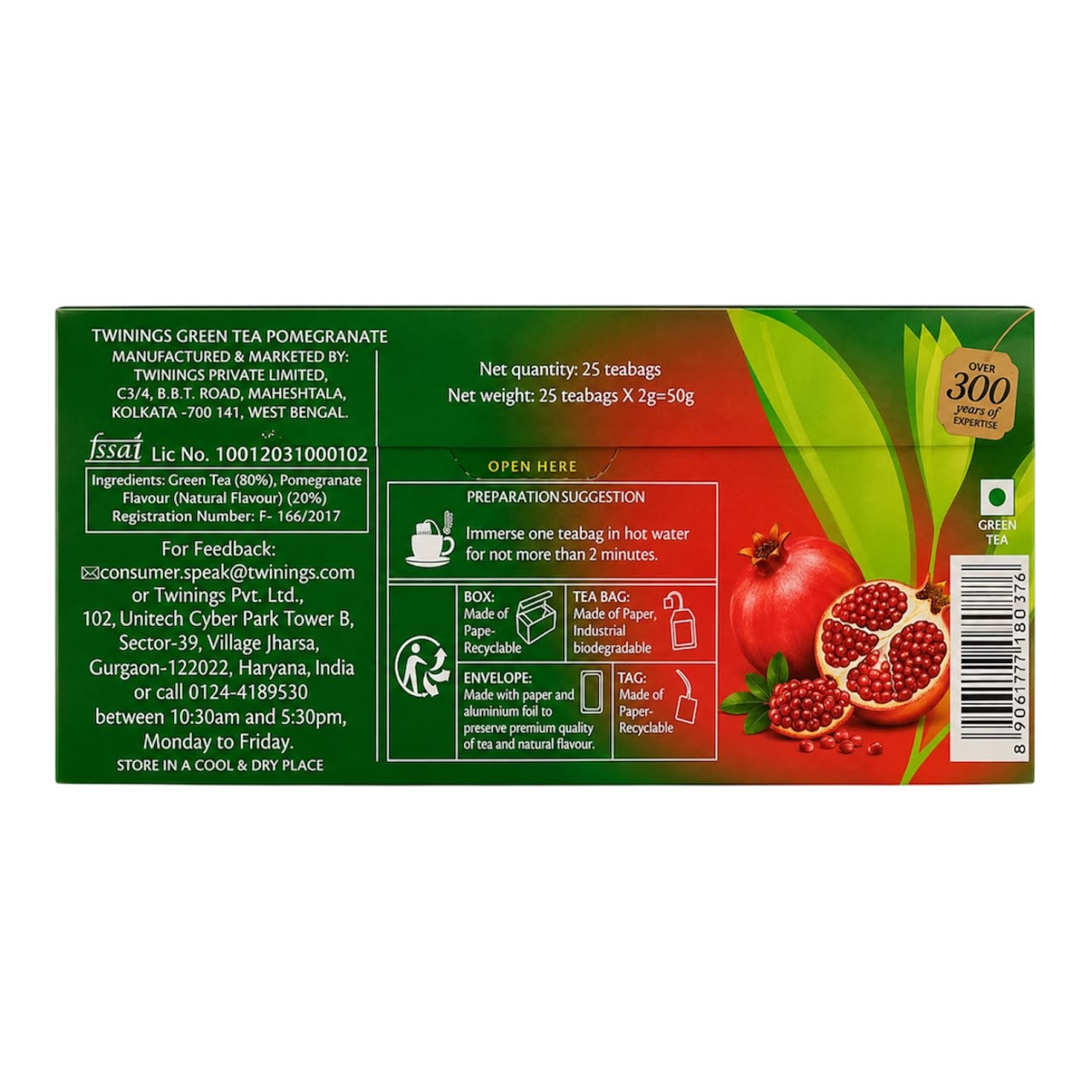 Green TeaPomegranate- 25 bags