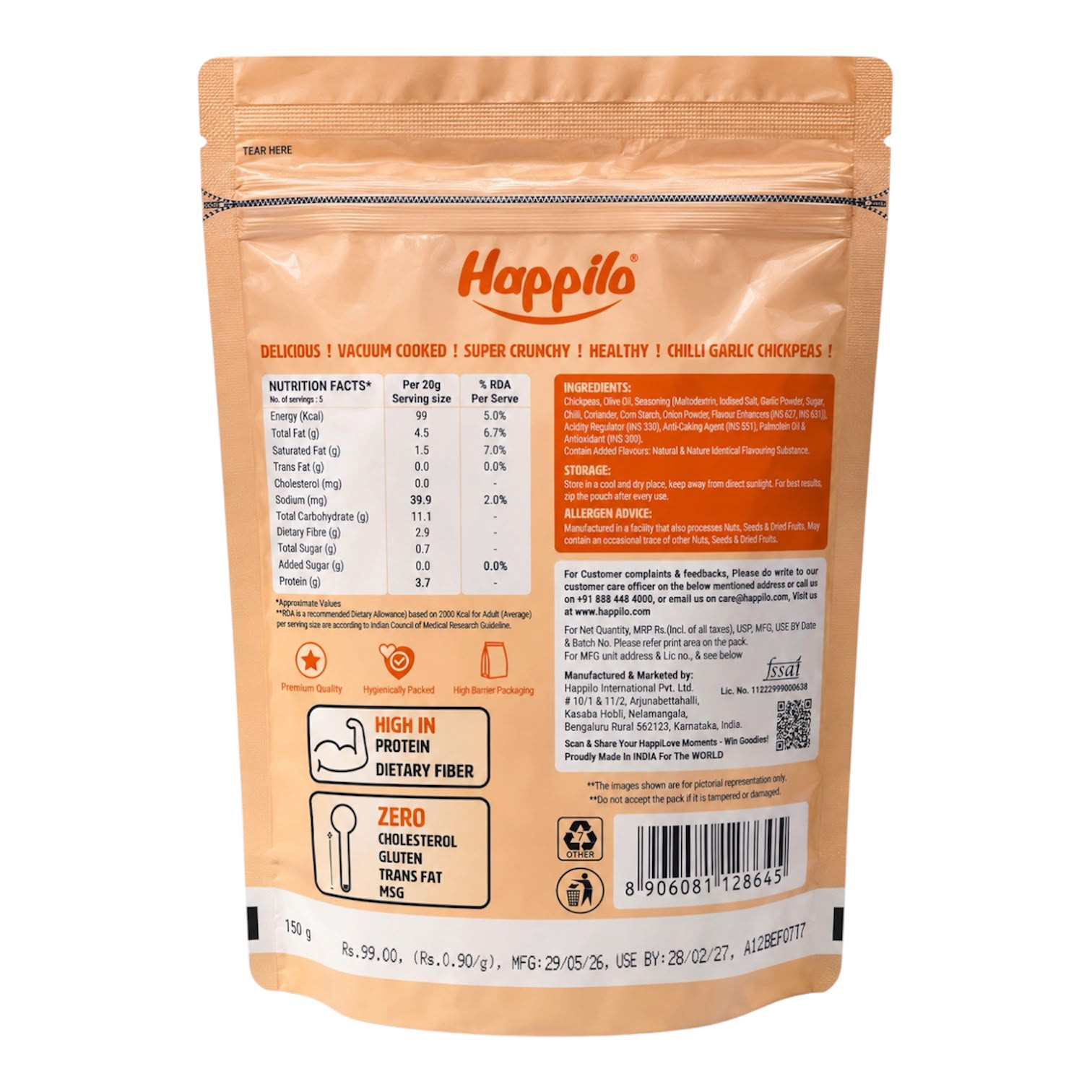 Kabuli ChanaChilli Garlic-150g