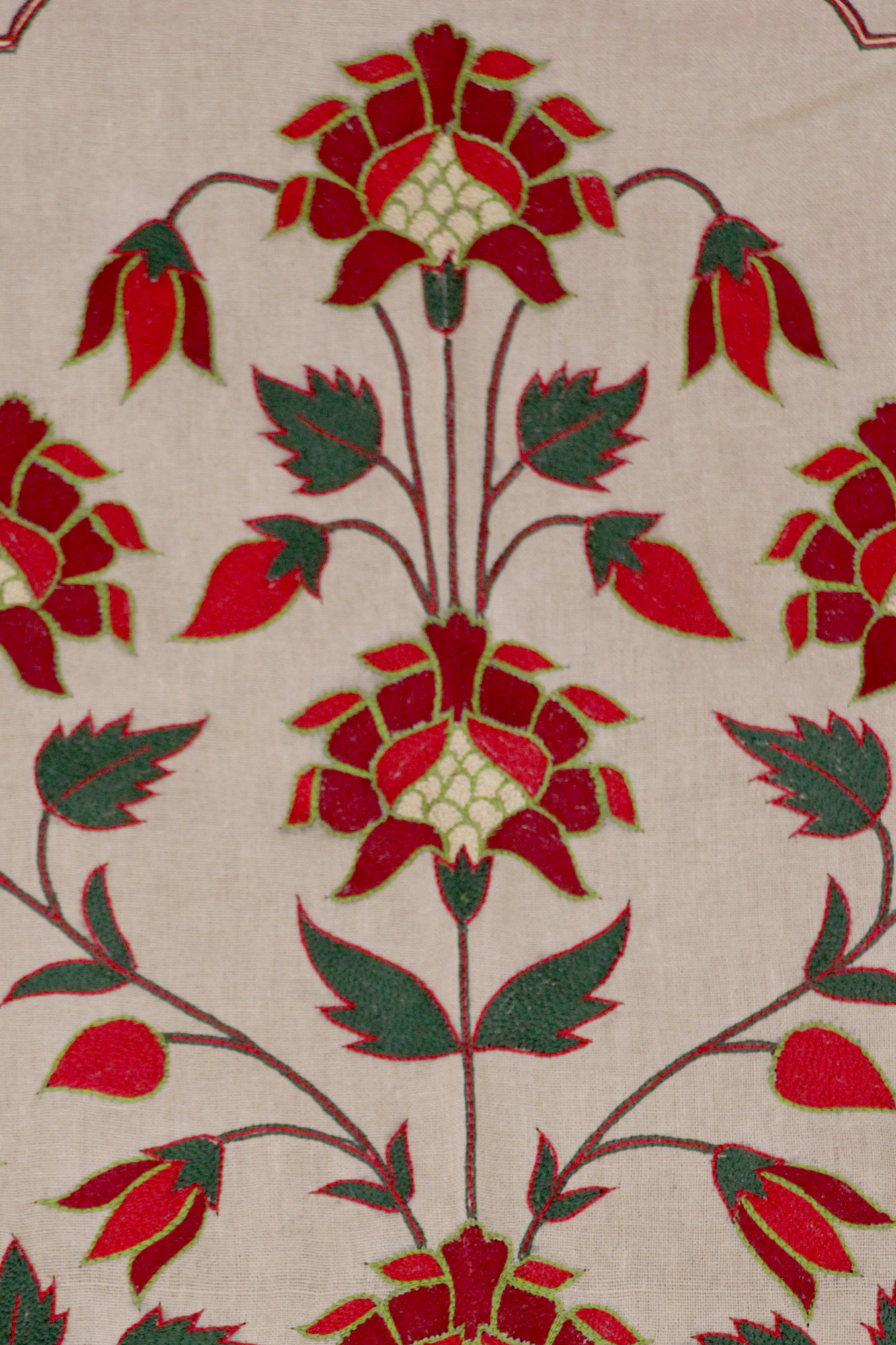 Floral embroidered textile