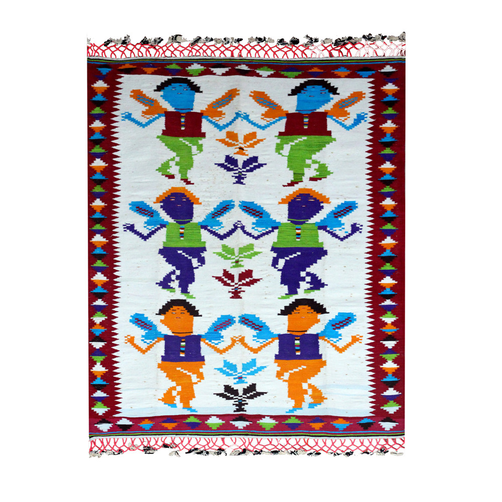 Celebration of Wings Vintage Flatwoven Bridal Dhurrie