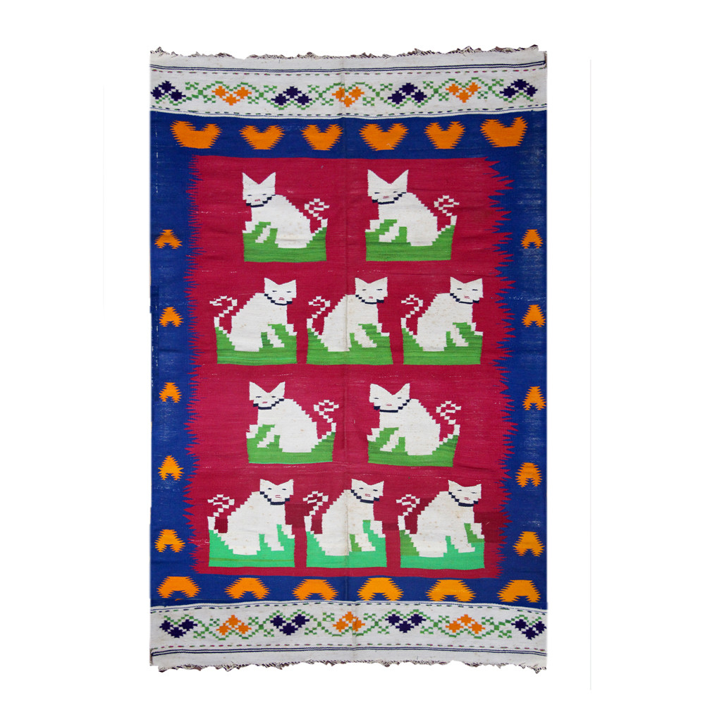 Safed Billi Folk Bridal Dhurrie