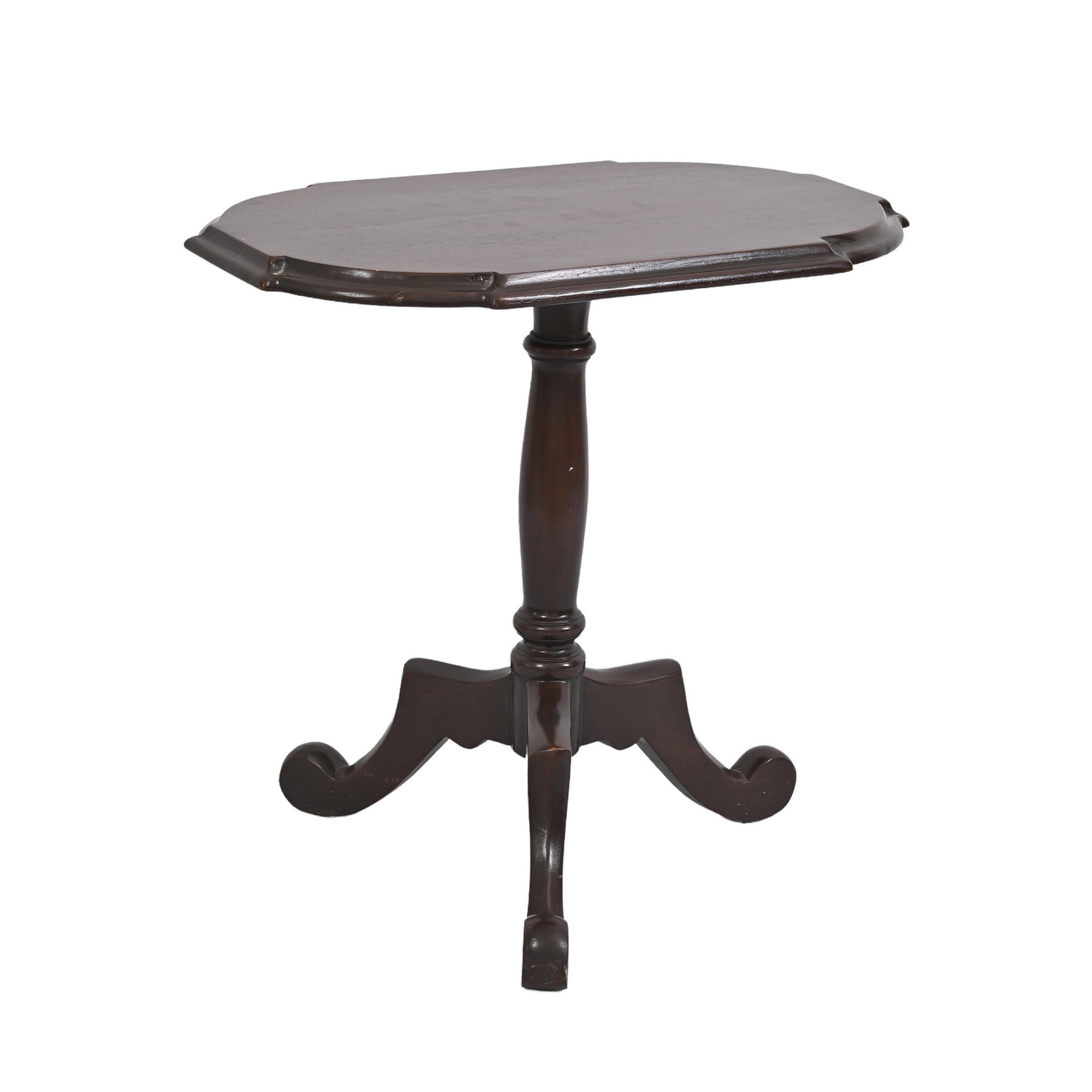 Tripod base pedestal table