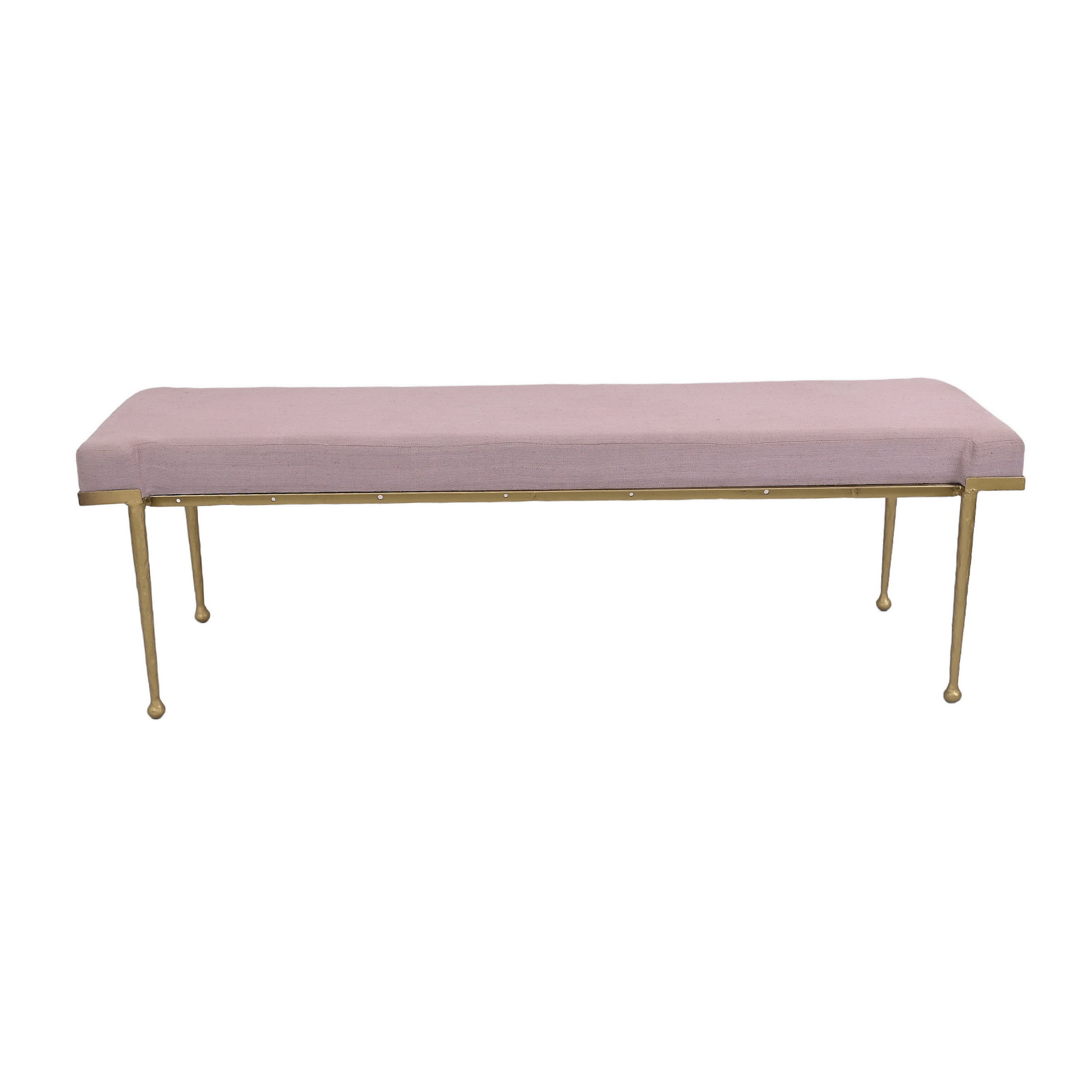Antique gold Metal Base Bench