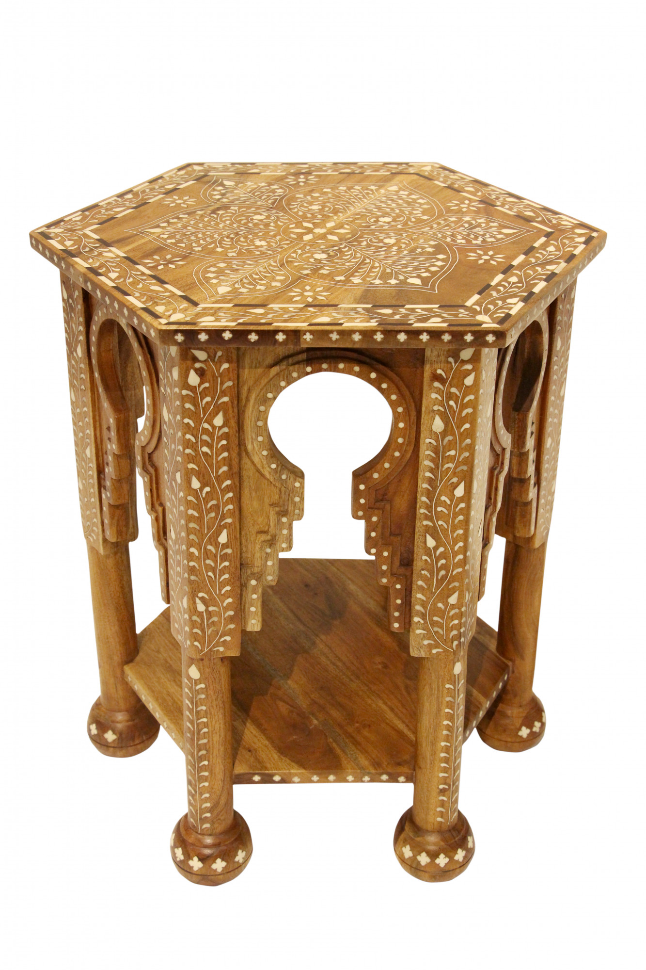 Nargis Octagonal Inlay Side Table