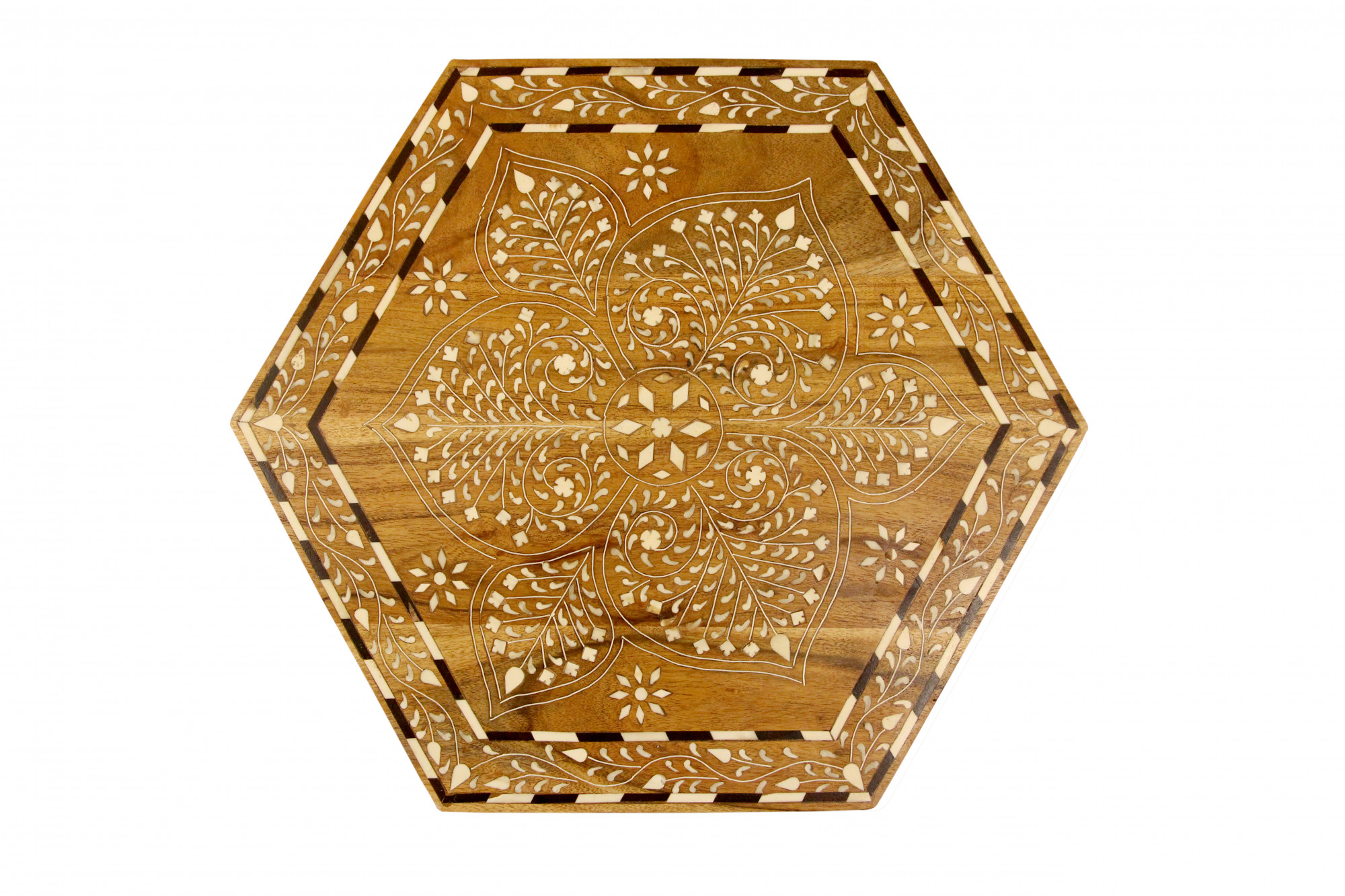 Nargis Octagonal Inlay Side Table