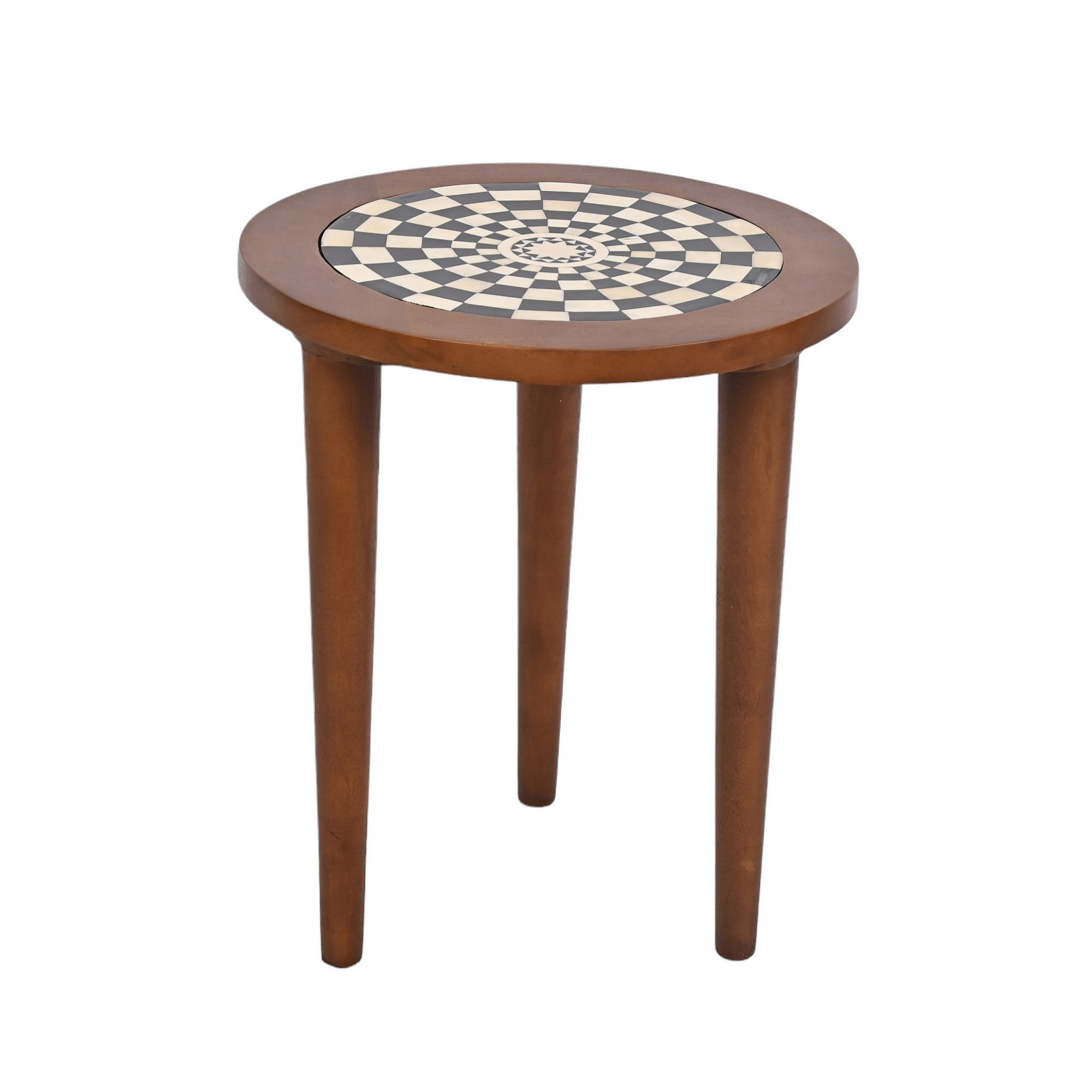 Small Side Table - wood and Stone