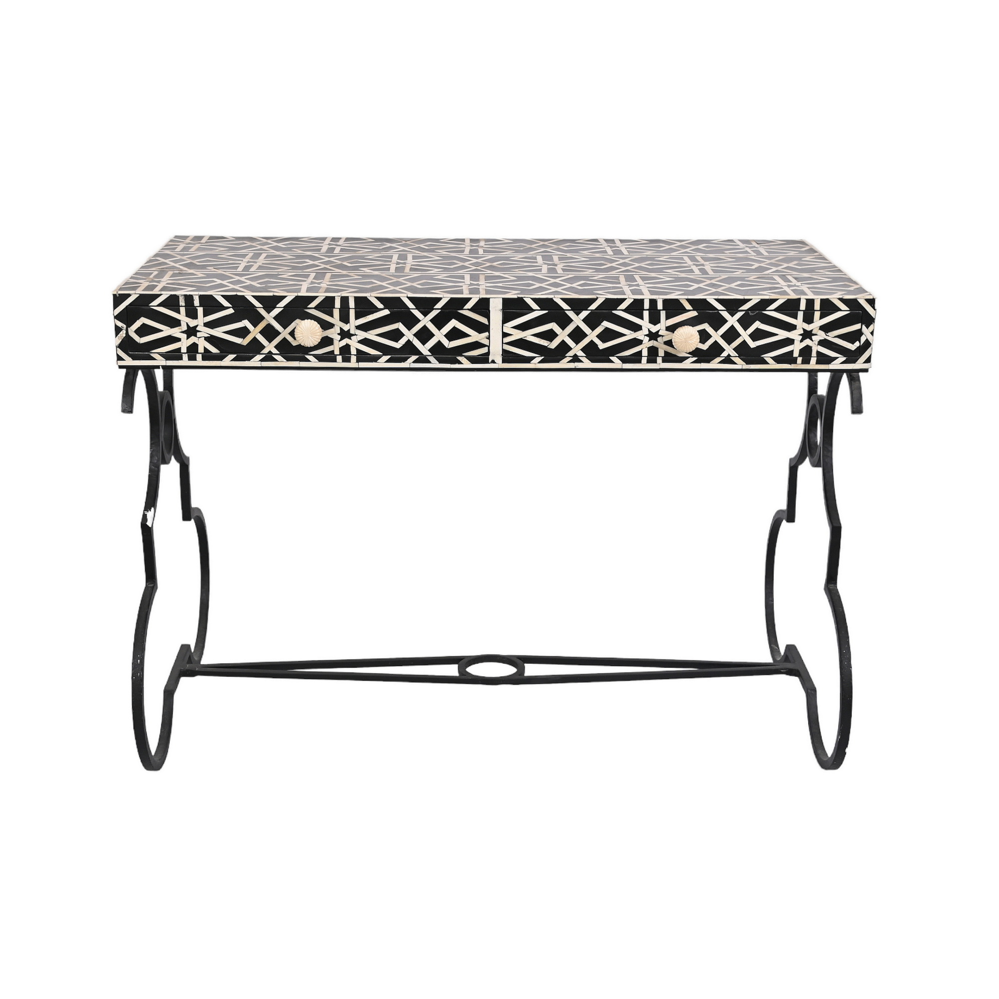 Arshia Bone inlay iron desk