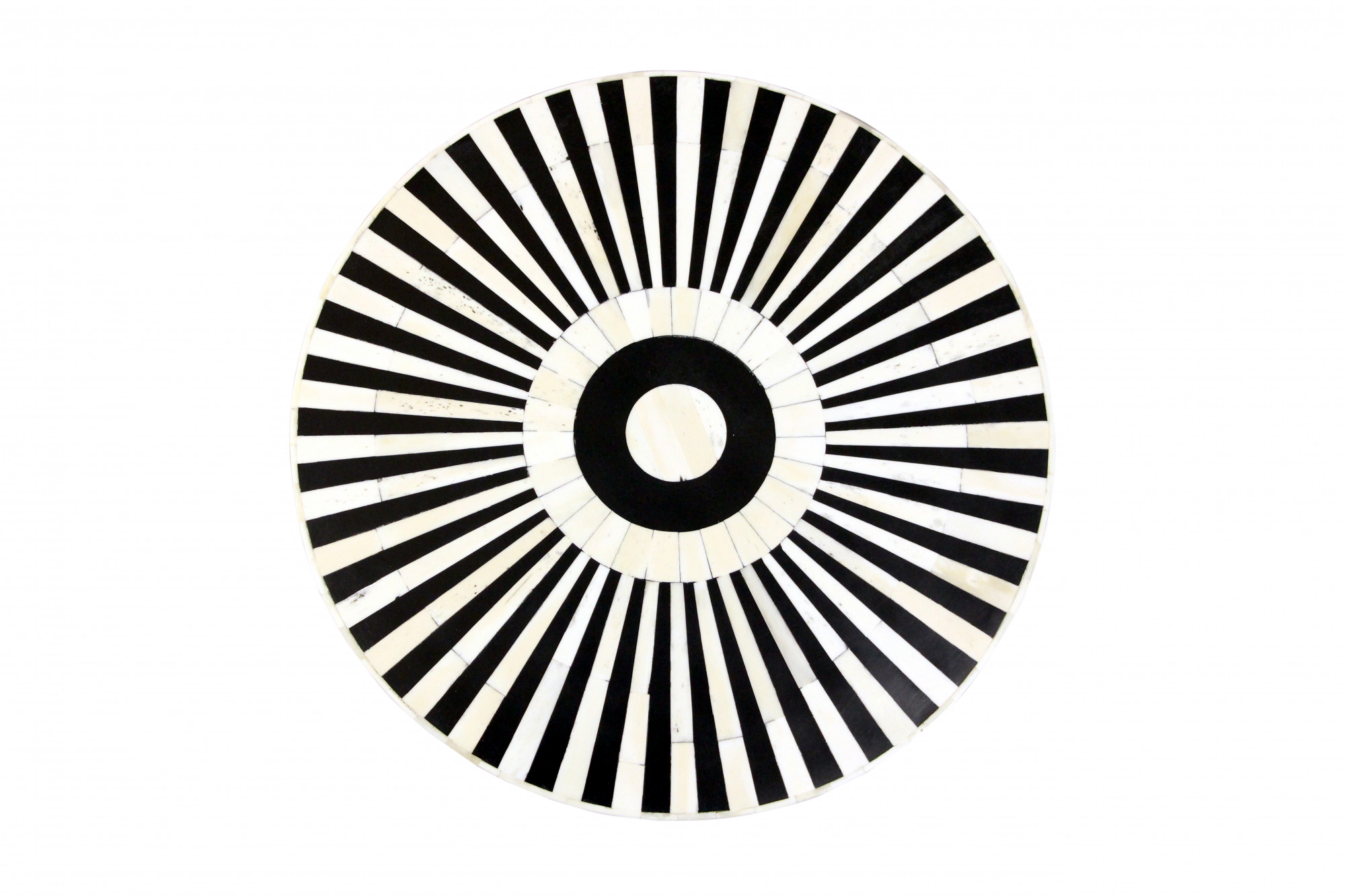 Sculptural bone-inlay side table- set of 2