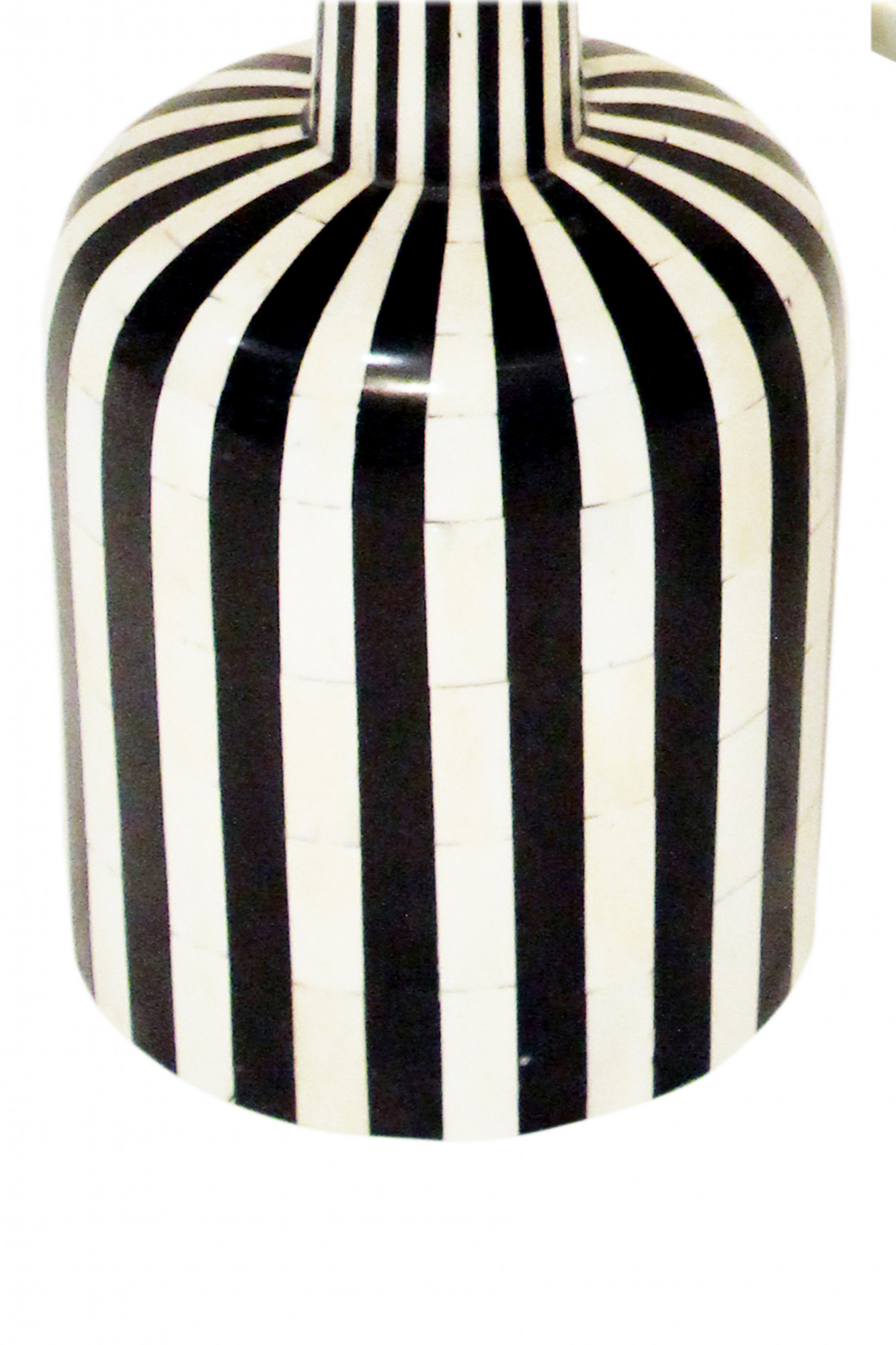 Sculptural bone-inlay side table- set of 2