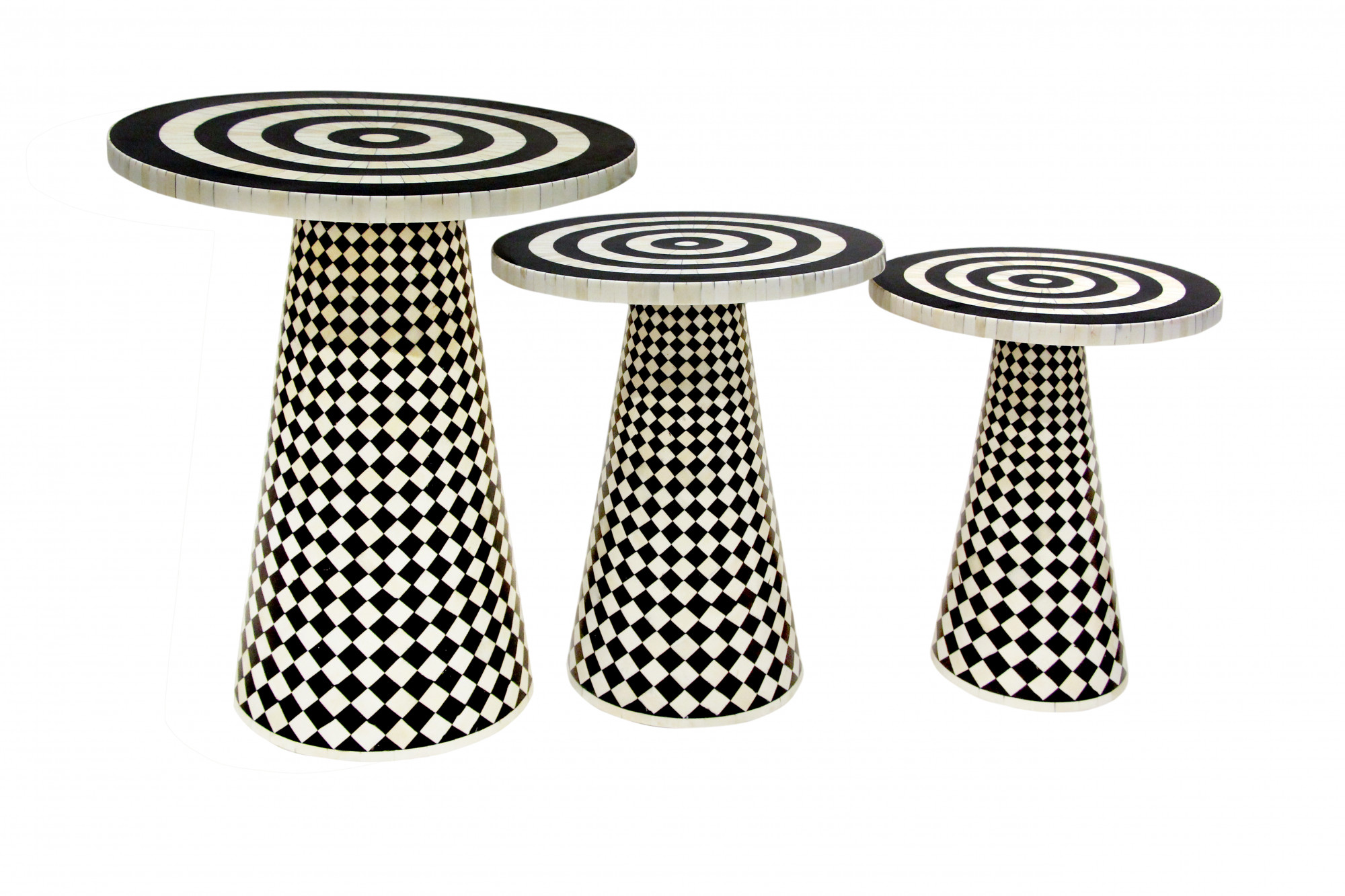 Optic Nesting Side Tables  Living Mosaic- set of 3