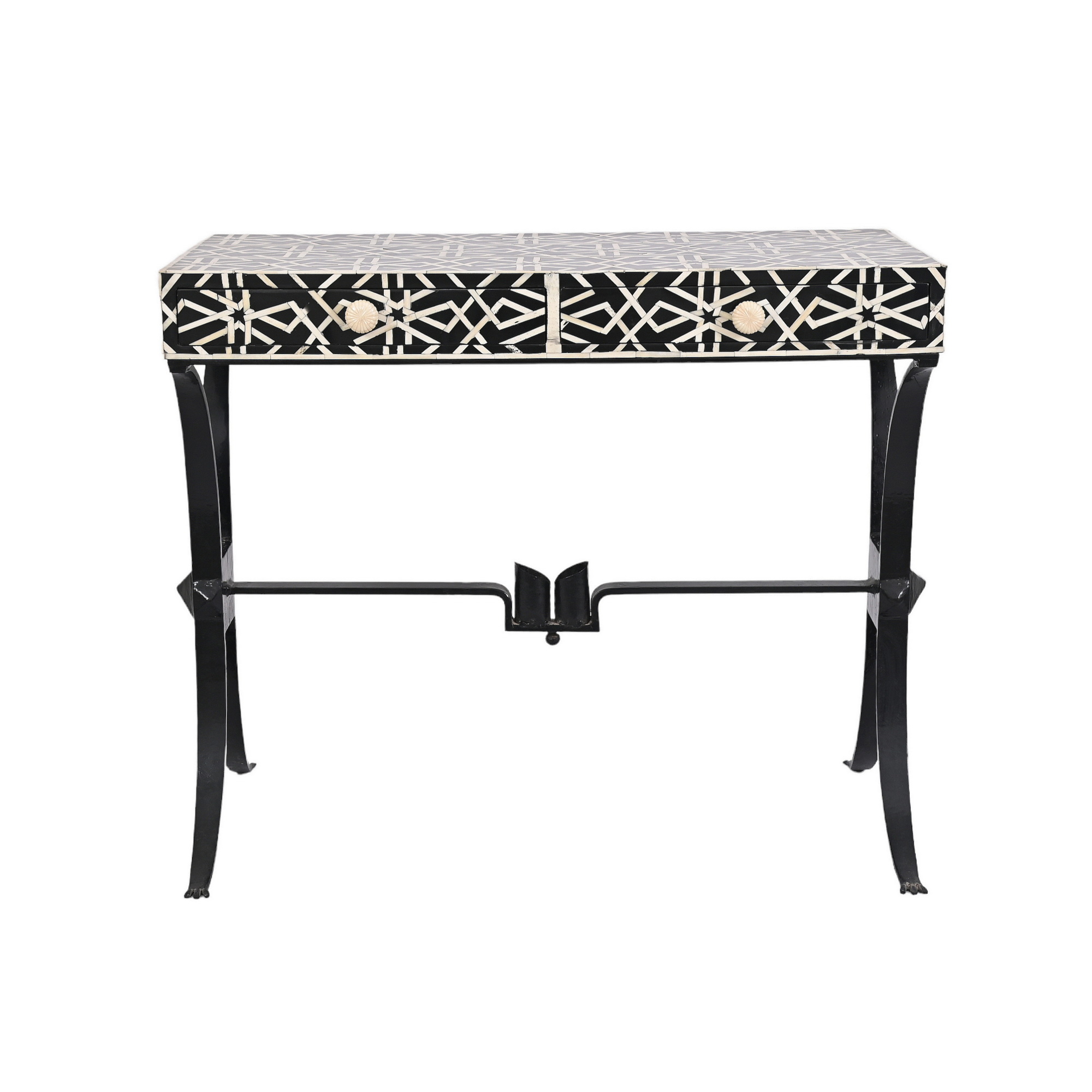 Delnaz Bone inlay iron desk
