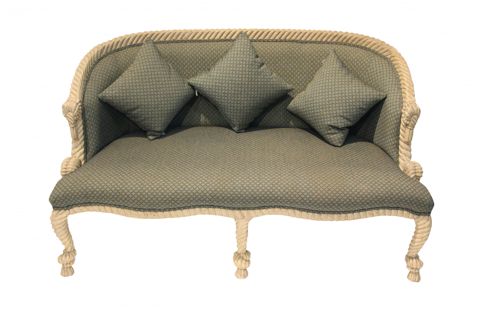 Twisted rope loveseat sofa