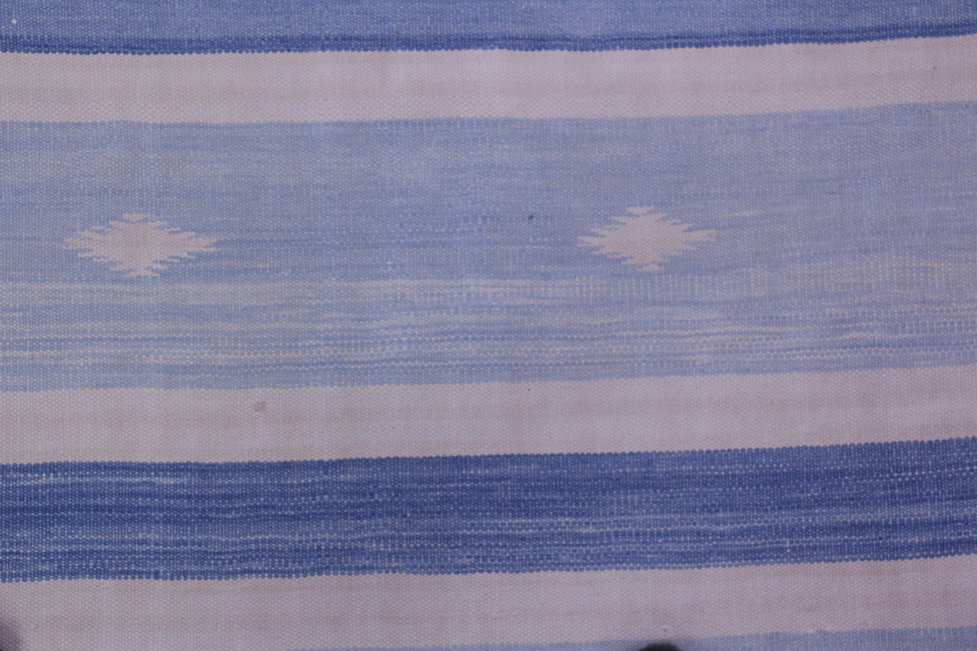 Soft Indigo Horizon  Vintage Flatwoven Dhurrie
