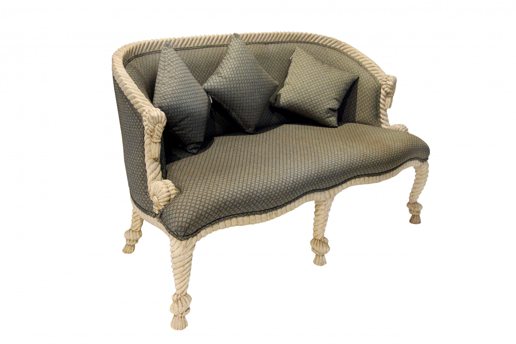 Twisted rope loveseat sofa