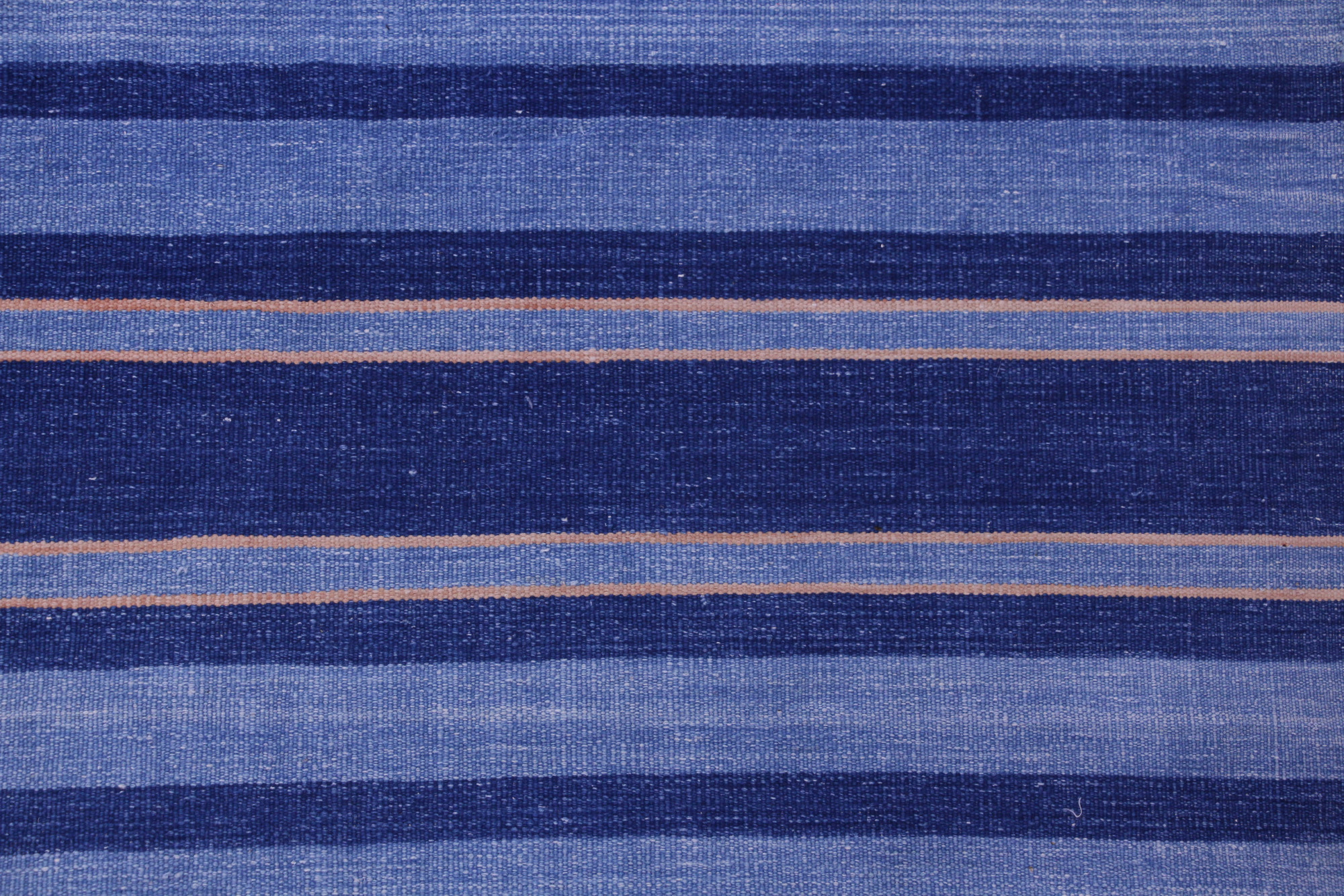 Midnight Indigo Stripe  Vintage Flatwoven Dhurrie