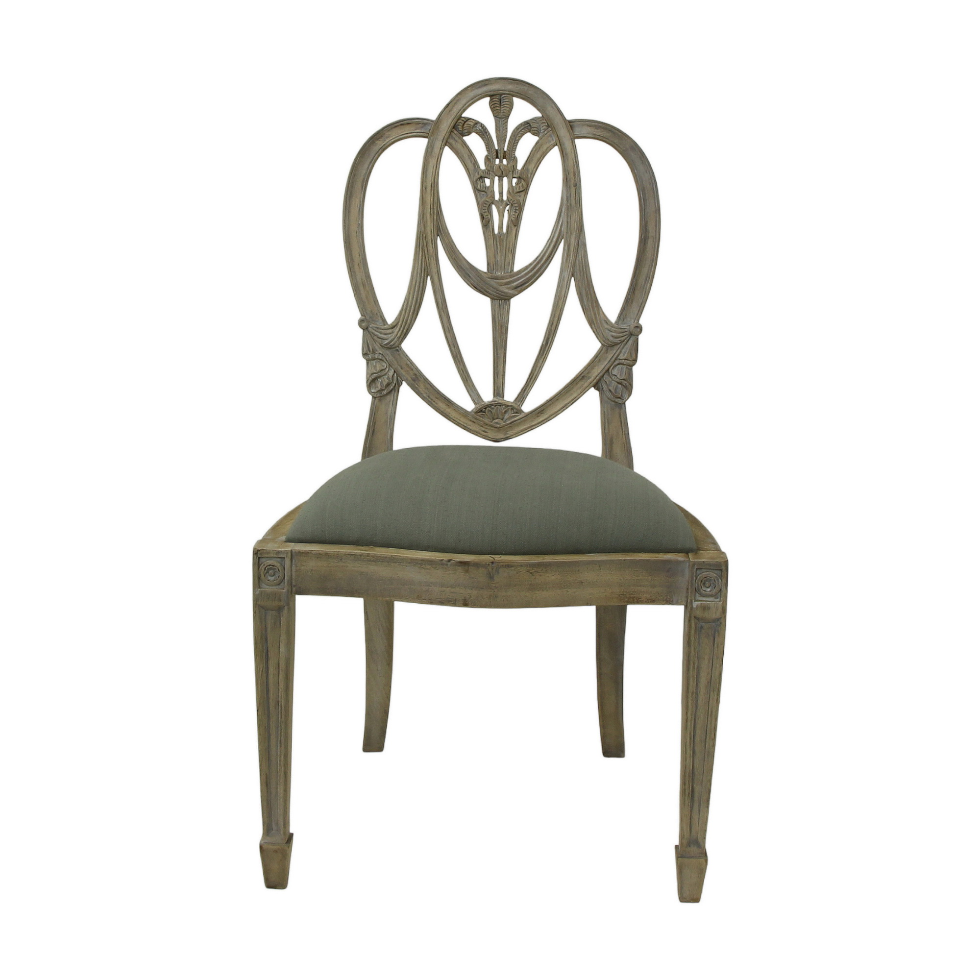 Carved back dining chairs