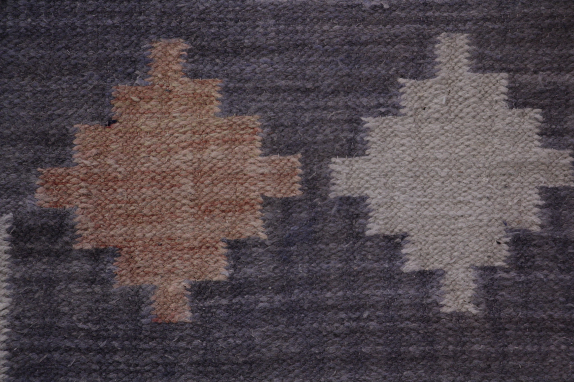 Moonstone Grid Vintage Flatwoven Dhurrie