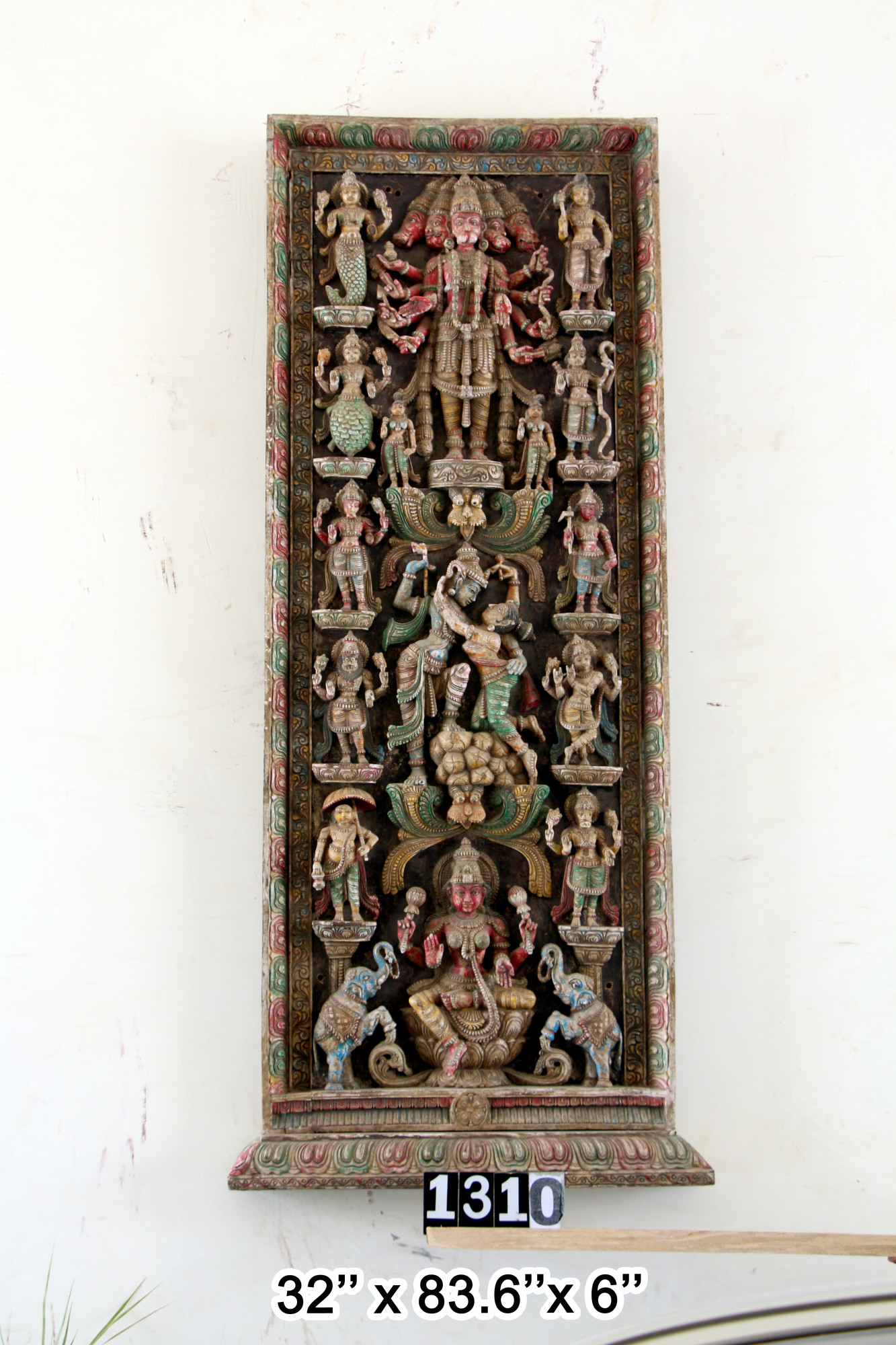 Hand carved vintage wooden Wall Panel