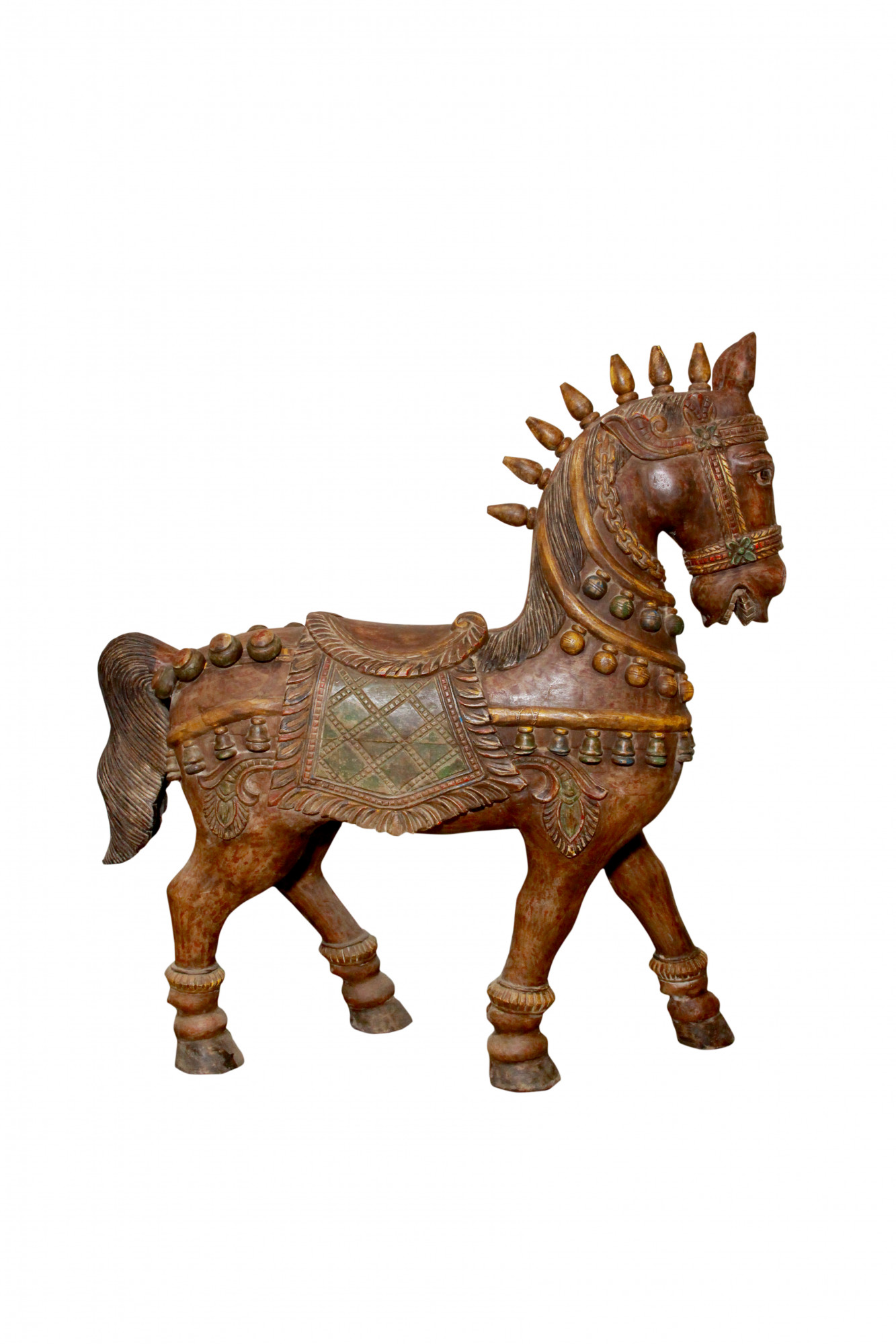 Vintage carved wooden horse