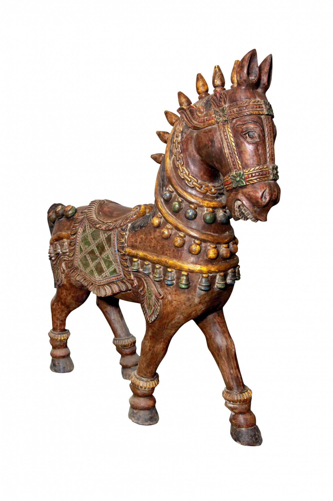 Vintage carved wooden horse